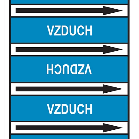 Značení potrubí, vzduch